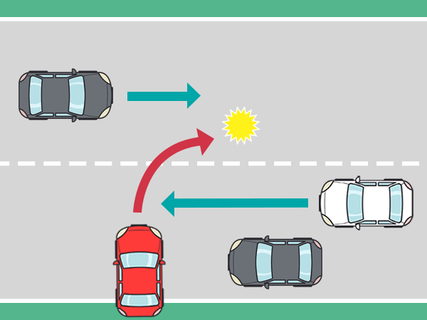 駐車場などからの進入時の事故
